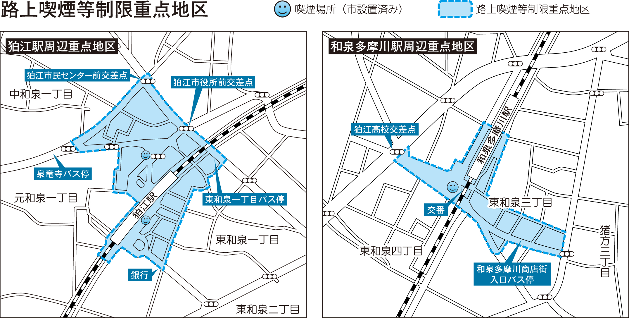 路上喫煙等制限重点地区