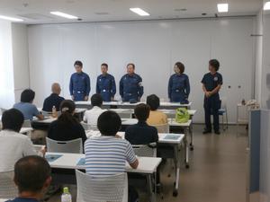 消防団員による座学を行いました